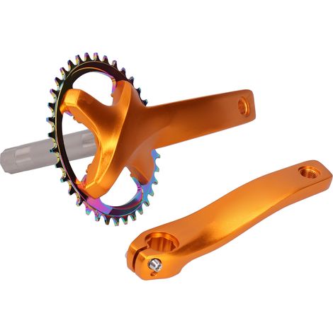 ZK-22 Kurbelgarnitur aus Aluminiumlegierung für Fahrräder, Singlespeed, 36 Zähne, BikeGold Zubehör (1/5)