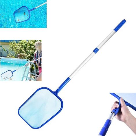 Poolskimmer-Set – Schwimmbadskimmer mit Teleskopstiel – Laubabstreifer zur Reinigung von Schwimmbecken, Whirlpools, Spa-Pools und Springbrunnen (1/5)