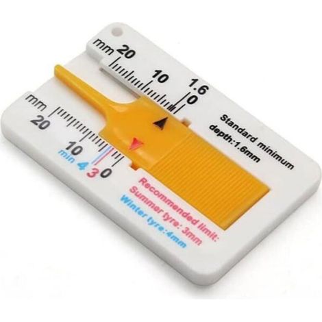 Jauge De Profondeur De Bande De Roulement - 0-20 mm - Pour Voiture Moto Van SUV Camion - 4 Pièces (1/4)