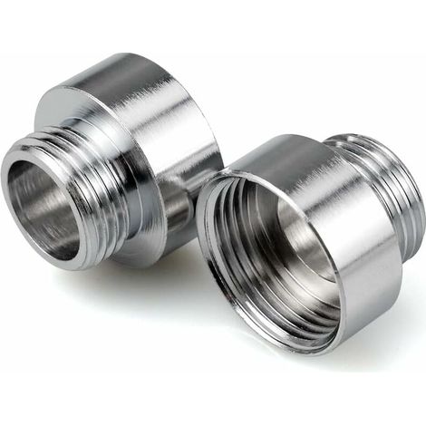 Adaptateurs de robinet laiton chromé 3/4' vers 1/2' – Raccords femelle mâle – 2 pièces pour conduites d'eau et systèmes d'arrosage