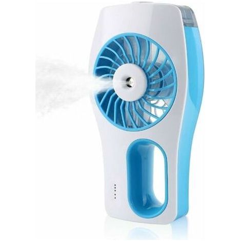 Ventilador portátil, generador de niebla, ventilador de niebla USB, 3 velocidades, mini ventilador de escritorio portátil, batería de 2200 mAh, humidificador personal, ventilador silencioso (1/5)