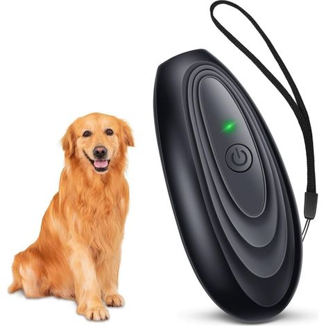 Anti Aboiement pour Chien, Aboiement Chien Ultrason, Réglable Fréquence Ultrasons Dispositifs Anti-aboiements,10m Rechargeable Dispositif Dissuasion,Étanche IPX4 pour Petit et Grands Chiens