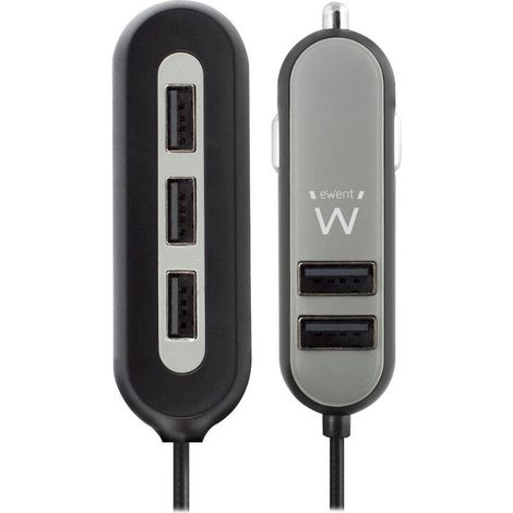 CARGADOR COCHE 5 USB EWENT EW1355 (1/4)