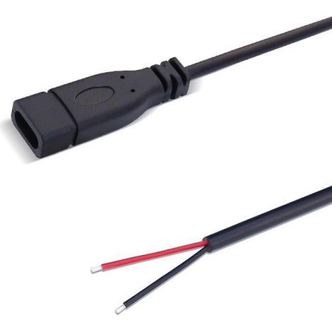 USB-C-auf-2-Pin-Kabel (offenes Ende, weiblicher Typ C-Stecker), Stromkabel, Ersatzkabel für installierte Geräte (1/5)