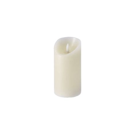 1 Pezzo Candela a Led Cilindrica con Timer Avorio 7,5 x 15 cm (1/2)