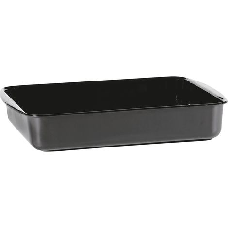 KARL KRÜGER Auflaufform Universal 41x32x7,5cm emailliert schwarz