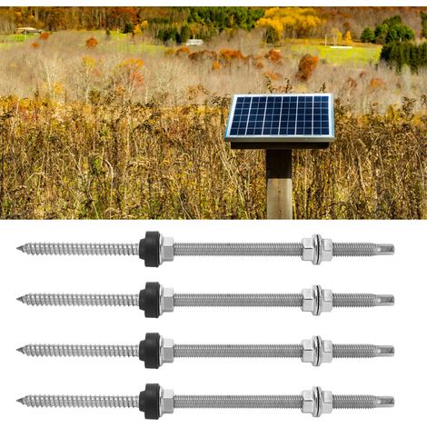Zubehör für Photovoltaik-Montagesysteme: Doppelkopf-Holzschrauben aus Edelstahl, 25 cm Solarmodul-Montagehalterung (1/5)