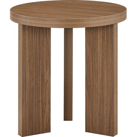 Moderner runder Beistelltisch aus MDF in Nussbaumoptik 44,5 x 44,5 x 41,5 cm MODENUIT (1/5)