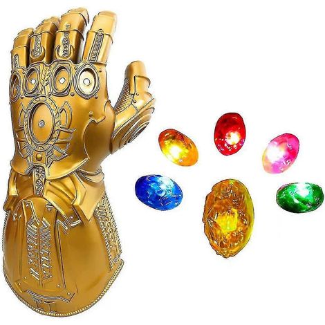 Gant de l'Infini Thanos lumineux à LED pour gants électroniques en PVC avec piles (1/5)