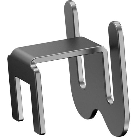 Étagère à Chaussures Murale sans Perçage, Support en Aluminium Gris Foncé, 1 Niveau, Rangement Pratique pour Pantoufles, Salle De Bain Et Porte, Gain De Place, Installation Facile (1/5)