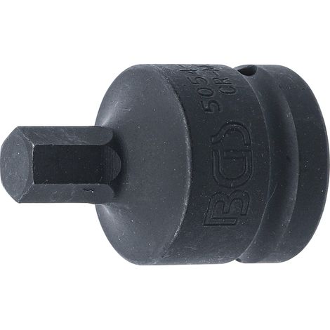 Punta de vaso de impacto  longitud 55 mm  entrada 20 mm (3/4")  hexágono interior 12 mm (1/2)