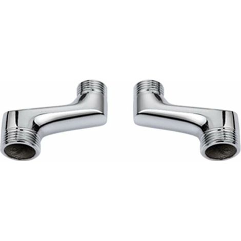Raccord Contre Coudé Douche,Raccord Laiton Coudé RéDucteur,Bras Pivotant RéGlable,Raccord Mural Contre Coudé,Raccord Excentré 1/2 3/4,Chrome A,de (1/3)