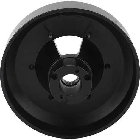 Adaptateur de moyeu de volant noir 6 trous, compatible Mitsubishi Lancer Ralliart, remplacement ergonomique, kit de fixation course. (1/5)