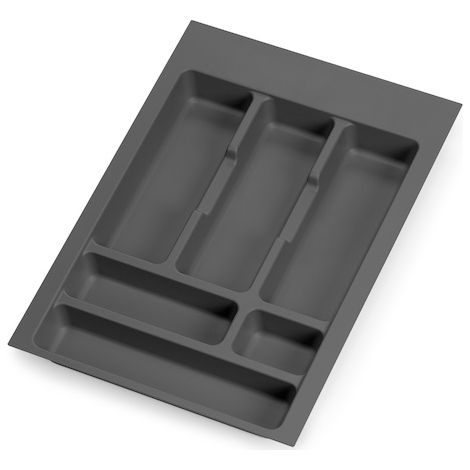 EMUCA Range-couverts Emuca Optima 400 mm - organiseur de tiroir gris anthracite