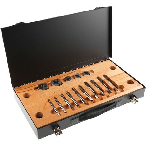 Jeu de tarauds et filières RS PRO 14 pièces, HSS ( Prix pour 1 Jeu ) (1/3)