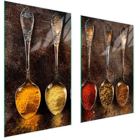 Assiette de protection en verre POUR la cuisine 65x52 épices (1/5)
