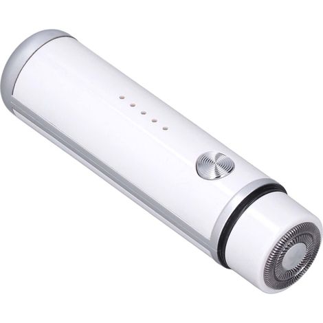 Rasoir électrique portable Mini rasoir électrique rechargeable USB pour hommes et femmes, idéal pour les voyages (blanc) (1/5)