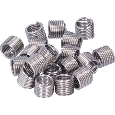 Lot de 20 inserts filetés M12 x 1,75 avec rallonge enroulée, consommables de réparation de filetage 1,5D