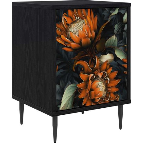 Nachttisch LOCHEM Schwarz Eichen-Optik 36 x 33 x 51 cm vidaXL (1/5)