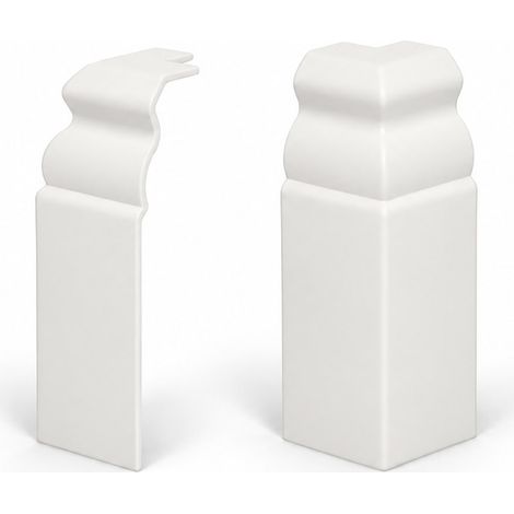 KGM Außenecken Hamburger Leiste weiß 19 x 80 mm RAL9010 2 Stück (1/4)