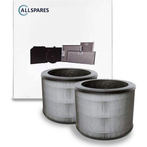 Filtri aria All-in-One AllSpares (2 pezzi) per purificatori d'aria compatibili con Winix Zero Compact (Ø210x160mm)