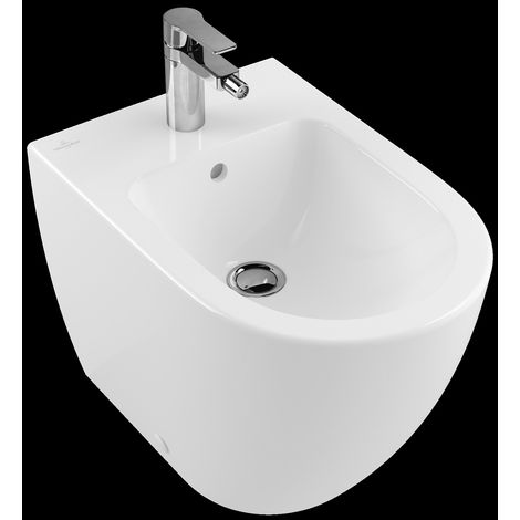 Villeroy & Boch Subway 2.0 Bidet, freistehend, 1 Hahnloch, mit (1/4)