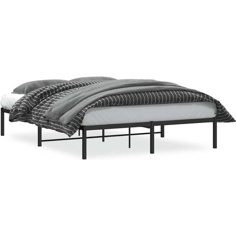 Maison Exclusive - Bettgestell Metall Schwarz 160x200 cm
