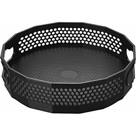 QORVA-Étagère à épices rotative, étagère à épices rotative en plastique, organisateur de table pour le stockage des épices dans la cuisine, plateau tournant à épices (30 x 10 cm, longueur)