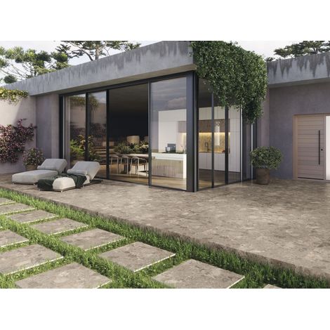 Carrelage imitation pierre avora-posito Marron - 80x80 - R12 (1/2)