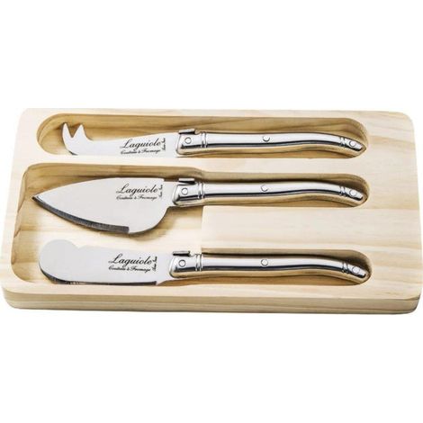 Laguiole Premium Line couteaux à fromage gris 3 pièces (1/2)