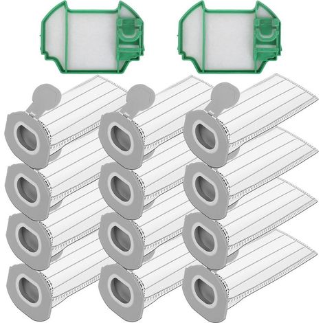 12 Sacs en Microfibre compatibles pour Kobold VK7S VK7 FP7S FP7-12 Sacs Aspirateur + 2 Filtres Moteur (1/5)
