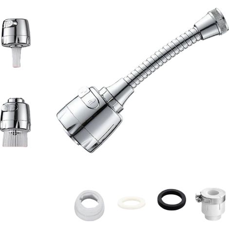 Bec de robinet de cuisine, bec rotatif à 360° avec diffuseur et filtre, bec de rechange (15 cm de long) - une pièce (1/5)