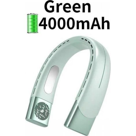 Ventilateur De Cou - 6000 mAh - USB Rechargeable - 5 Vitesses - Pour Extérieur - 1 Pièce