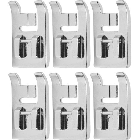 6pieds Pied-de-biche acier inoxydable ourlet roulé arc pour machine à coudre domestique, lot de 6 (1/5)