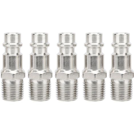 5Pcs Raccord Pneumatique Fiche Style Européen Adaptateur Industriel Accessoire Compresseur Air (1/5)