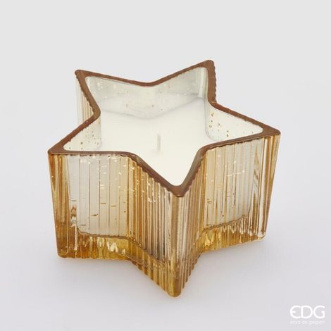 EDG Enzo De Gasperi Candela Stella H 8 Cm D 13,5 Cm Amber Scatola Regalo