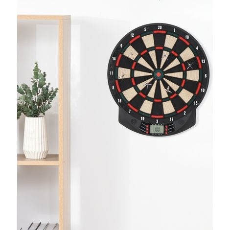 CHICFURN Diana electrónica 44 x 39,5 x 2,2 cm negra, puntuación automática, 26 juegos (1/5)