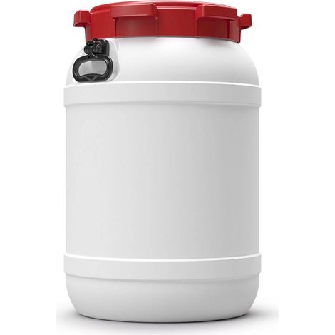 Multitanks – Fut alimentaire 68 litres – Bidon plastique HDPE à grande ouverture à vis – Étanchéité avec joint en caoutchouc – Certifié UN