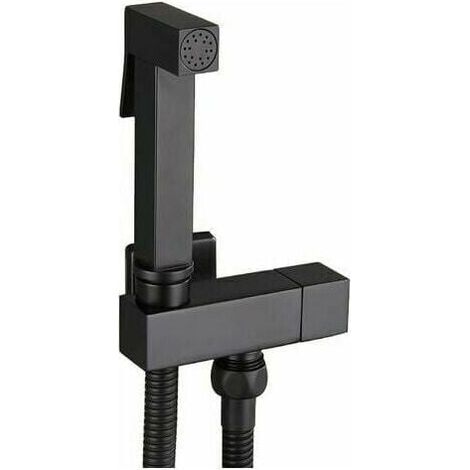 Complete set of black brass toilet shower head for personal hygiene and more comfort YMYNY (1/4)