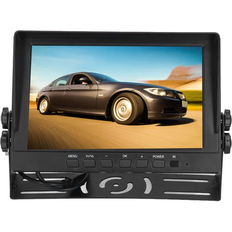 Moniteur de recul IPS avec vision panoramique HD, 2 entrées vidéo, pare-soleil pour camions et moissonneuses-batteuses (1/5)