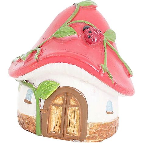 Figurines de fées miniatures, ornements pour la décoration de petits jardins-Mushroom House