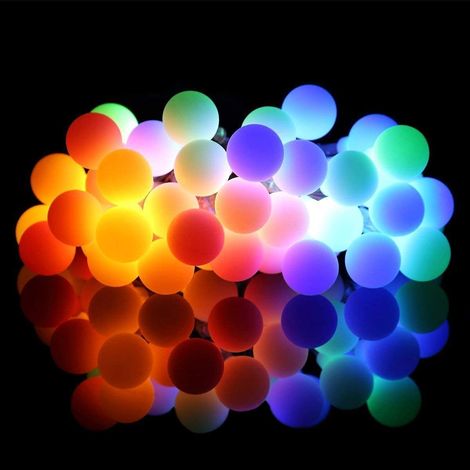 Guirlande Lumineuse Sphérique 6M 40 LED Petites Boules Multicolore,Batterie,Déco Intérieur Extérieur Maison Jardin Balcon Fête Noël Mariage (1/4)