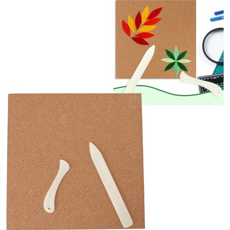 [Pack de tapis de travail vitrail] Tapis Cork résistant à la chaleur 12x12 inches avec 2 grattoirs (1/5)