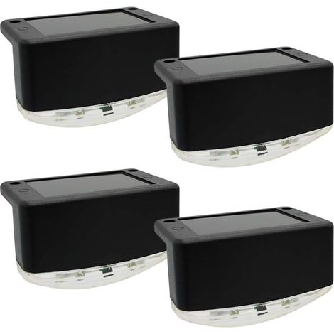 Lot de 4 lampes solaires LED, étanches IP65, installation sans fil, pour escalier, allée, jardin (1/5)