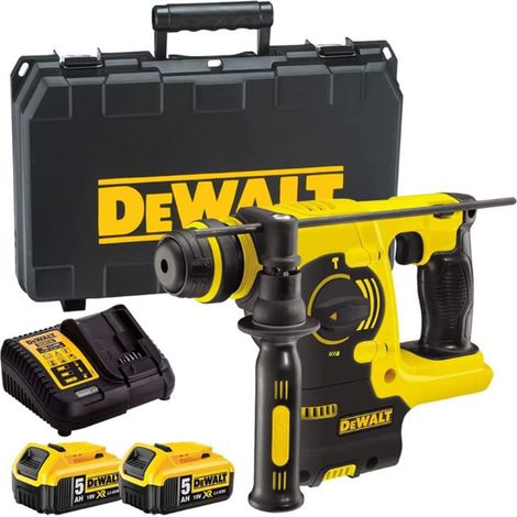 DeWalt DCH253P2 18V XR SDS + Rotary Hammer Drill with 2 x 5.0Ah Batteries & Charger in Case