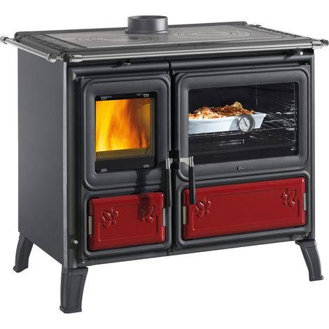 Cuisinière à bois 8.7 kw bordeaux - Nordica Extraflame - MILLY.16BORDEAUX (1/5)