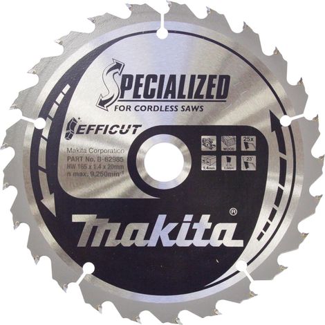 MAKITA Sägeblatt 165x1,4x20, 25Z EFFICUT B-62985