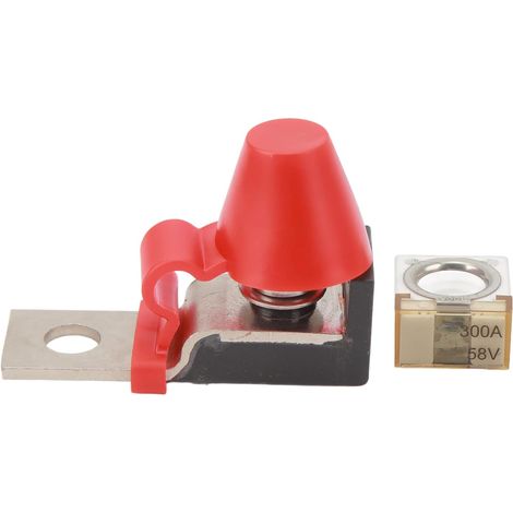 Fusible de Batterie de Classe Marine, Kit de Bloc de Fusibles de Borne 58 V avec Goujon Unique M8 pour Plusieurs Batteries D'allumage, Bateau, Camion, Camping-car, Véhicules de (300A) (1/5)