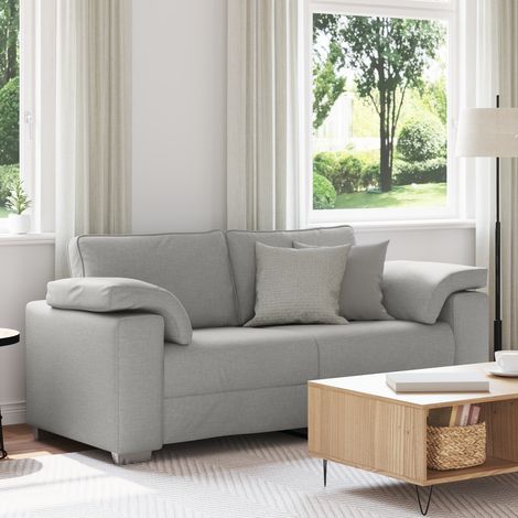 Divano a due posti Grigio Nuvola 180 cm Tessuto vidaXL (1/5)
