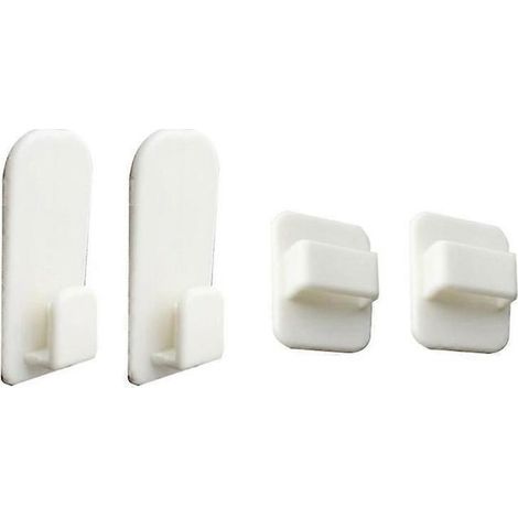Support mural pour télécommande, lot de 4 crochets adhésifs en plastique pour télécommande de télévision, climatiseur, (1/4)
